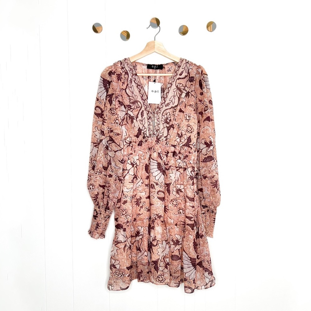 NWT Anthropologie O.P.T. Degage Dress Floral Boho